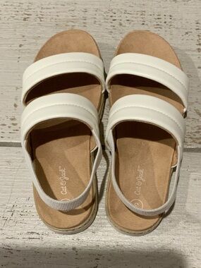 Cat & Jack White Dual-Strap Slingback Sandals